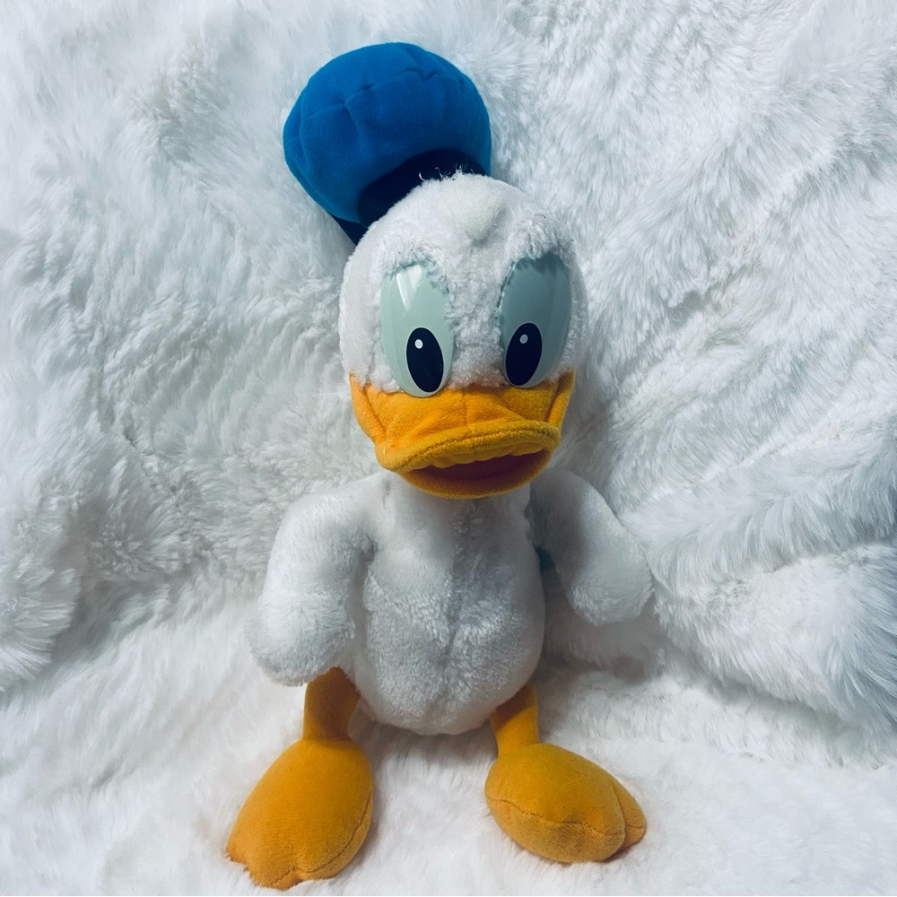 Vintage Donald Duck White and Blue Duck Plush Toy